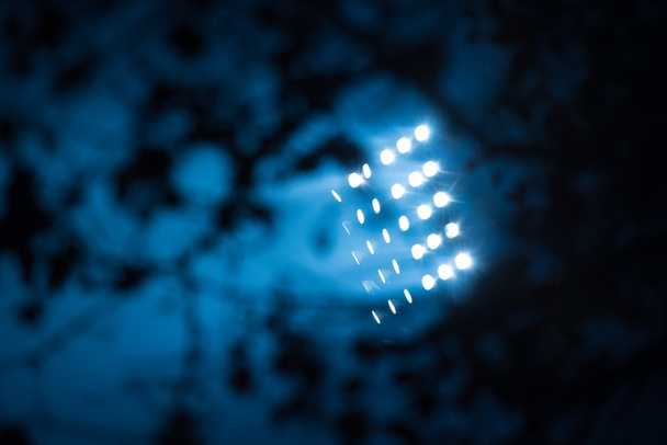 Futbol Stadyumu görünümünü reflektörler ışıklar - Fotoğraf, Görsel