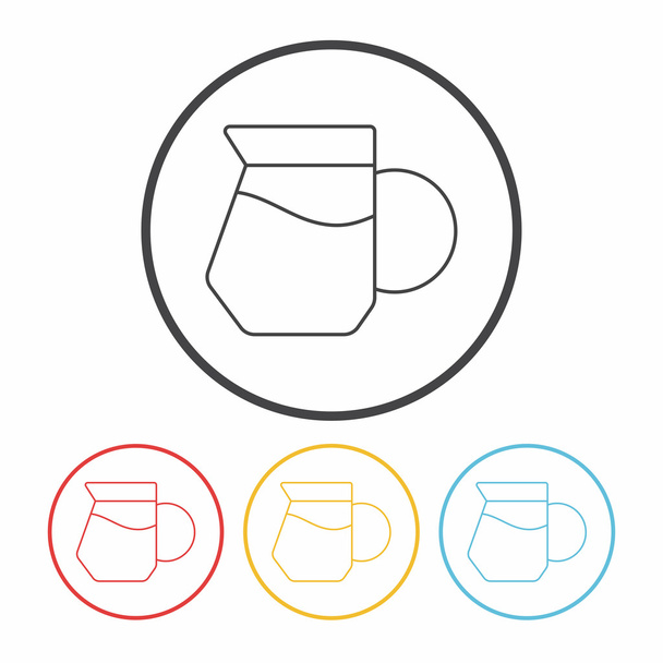 kettle line icon vector illustration - Vector, afbeelding