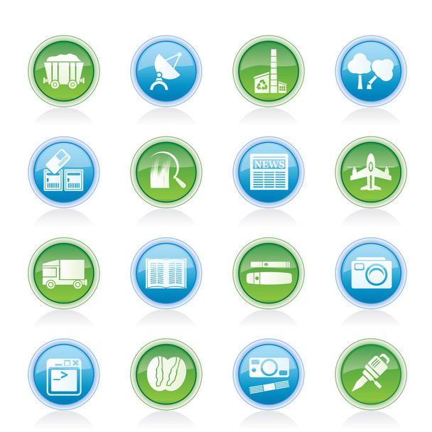 Business and industry icons - Vector, Imagen