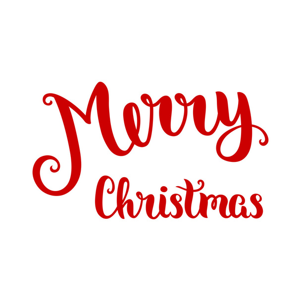 Merry Christmas lettering - Vector, afbeelding
