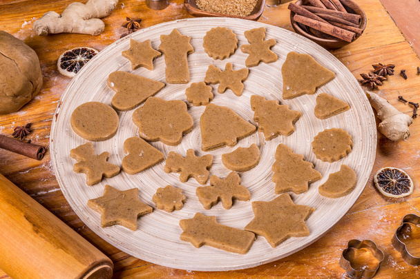 Christmas gingerbread cookies  - Foto, Imagen