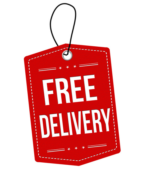 Free delivery label or price tag - Vektori, kuva