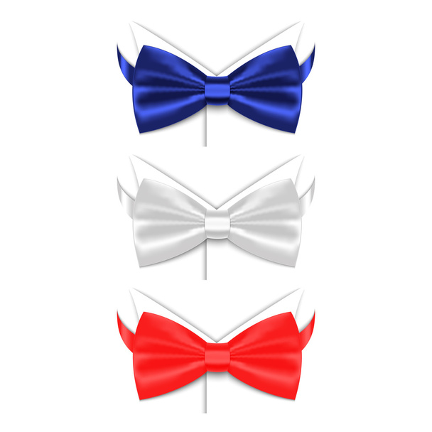 Set of colored bow ties - Vector, afbeelding