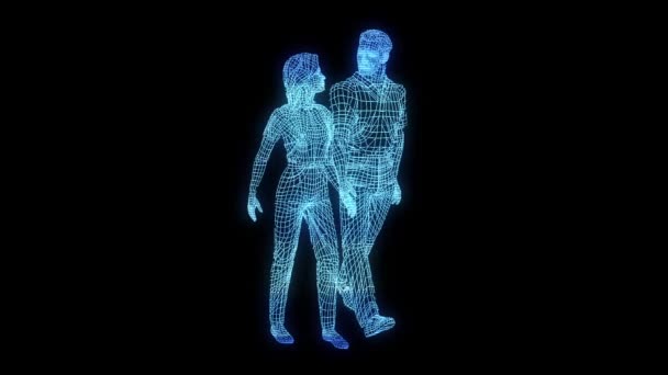İnsan dijital Hologram - Video, Çekim