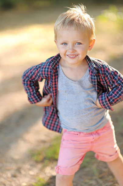 Portrait of a boy in the summer outdoors - Photo, Image