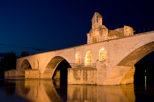 Avignon híd éjszakai - Fotó, kép