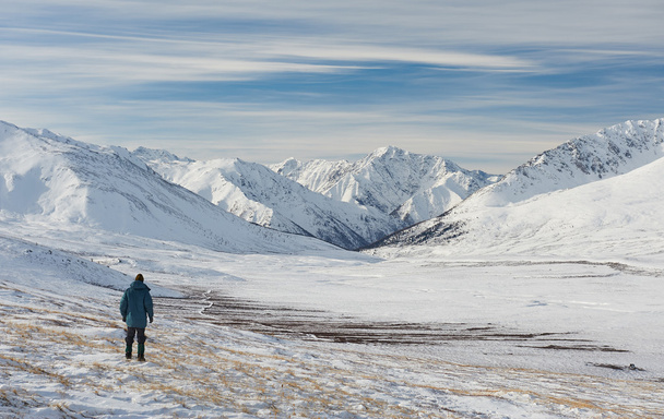 Beautiful winter landscape, Altai mountains Russia. - Foto, Bild
