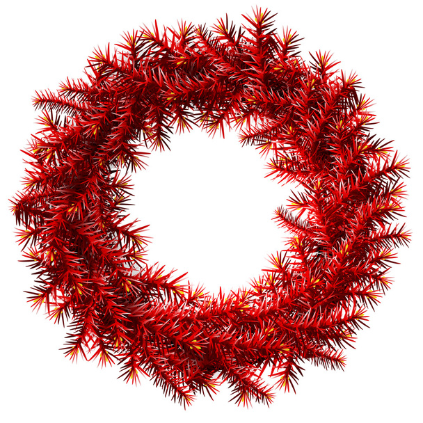 装飾のないクリスマスの花輪 - ベクター画像