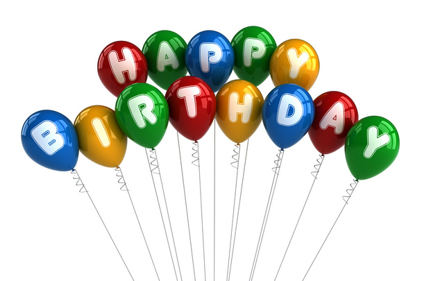 Χαρούμενα μπαλόνια γενεθλίων - Φωτογραφία, εικόνα