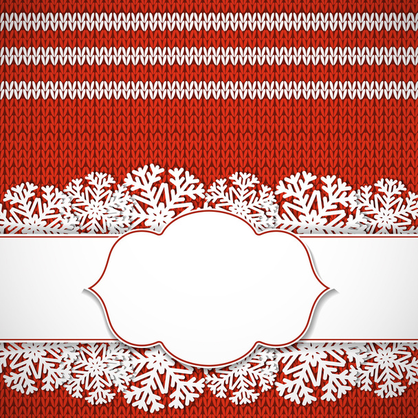 Red knitted background - Vector, Imagen