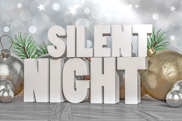 Texte 3D Silent Night
  - Photo, image