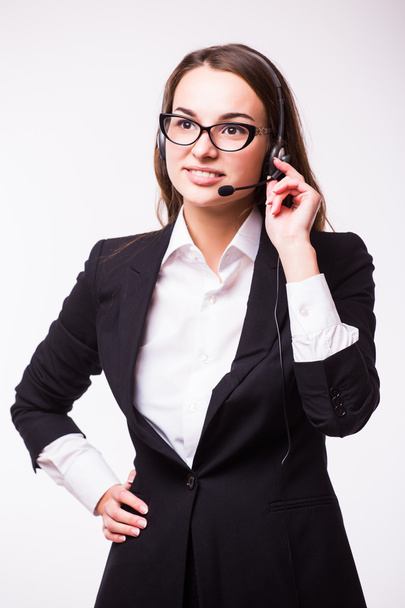 Call center business lady - Фото, изображение