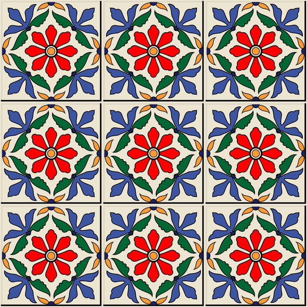 seamless  pattern from  Moroccan, Portuguese - Vector, Image