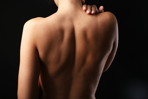 View on woman's nude back, close-up - Photo, image