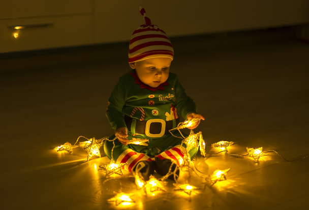 Weihnachtsmann-Helferbaby - Foto, Bild