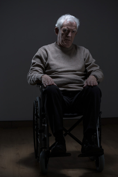Old man on wheelchair - Fotoğraf, Görsel