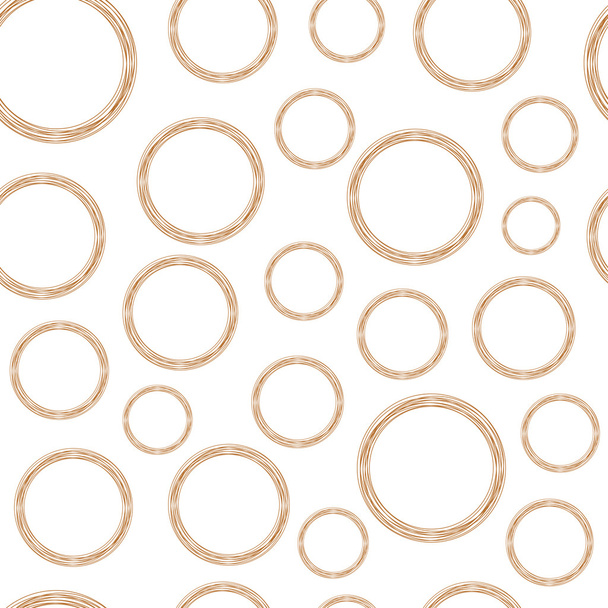 Stilizált rézhuzal körök fehér háttér - Vektor, kép