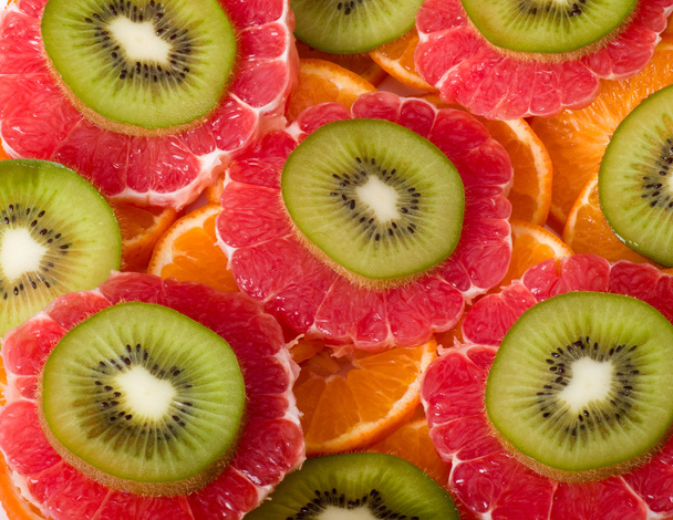 Fond avec kiwi, pamplemousse et orange
 - Photo, image