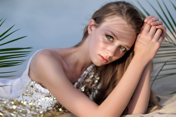 portrait of a beautiful young model, sexy girl - Foto, Bild