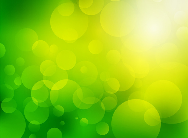green blurred circle bio background - Vektor, Bild