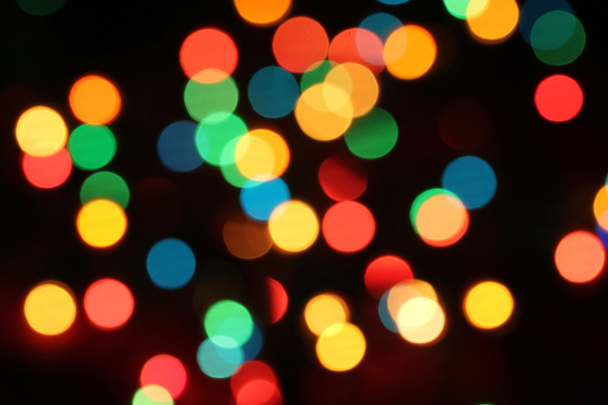 Kolorowe bokeh choinki, girlandy (Boże Narodzenie światła) - Zdjęcie, obraz