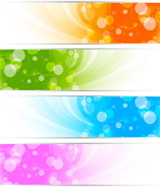 Set of bright banners - Vector, Image