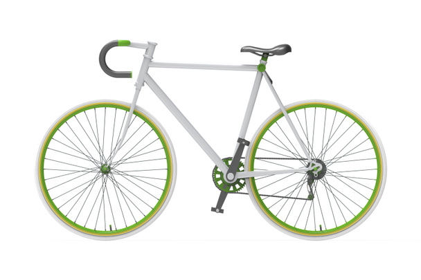 Passief vistuig stad fiets grijs kleur - Foto, afbeelding