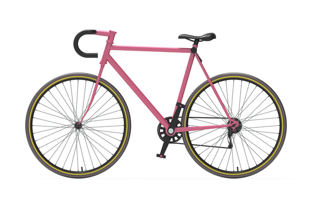 Bicicleta de cidade de engrenagem fixa roxa
 - Foto, Imagem