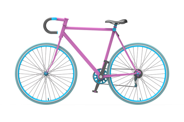 Mocowanych na miasto rowerów fioletowy - Zdjęcie, obraz