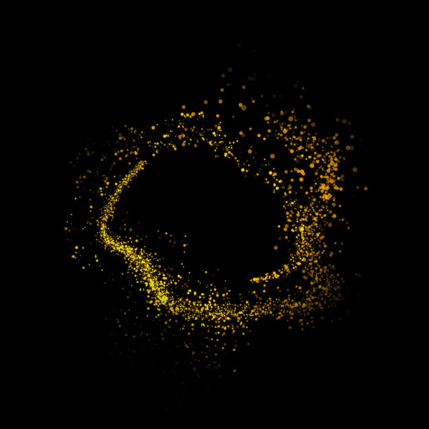 gold glittering bokeh stars dust tail - Photo, Image