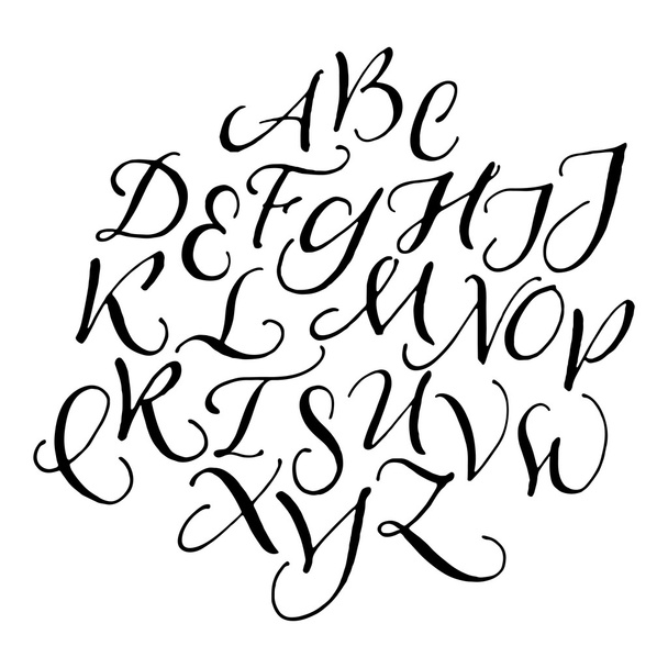Kalligrafiset isoja kirjaimia
 - Vektori, kuva