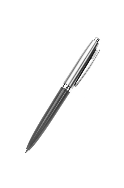 серая серебряная ручка, изолированная на белом
 - Фото, изображение