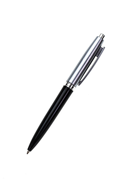 Чорна ручка ізольована на білому тлі
 - Фото, зображення