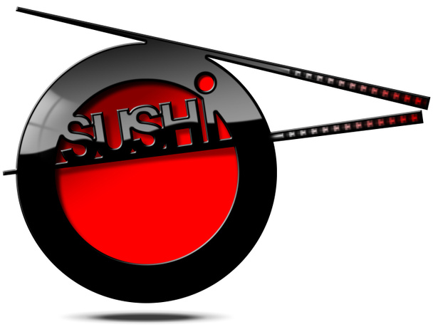 Menu Sushi - Banner con bacchette
 - Foto, immagini