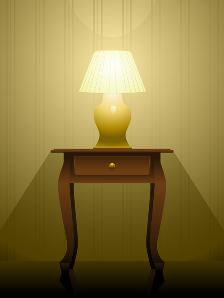 Лампа на столі
 - Вектор, зображення