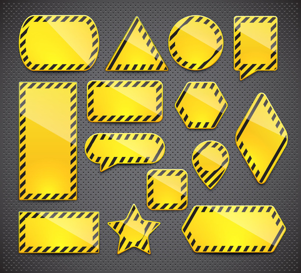 Yellow tablets set - Wektor, obraz