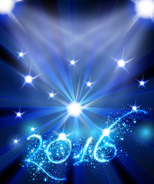 Año Nuevo 2016 plantilla de celebración fácil todo editable
 - Vector, Imagen