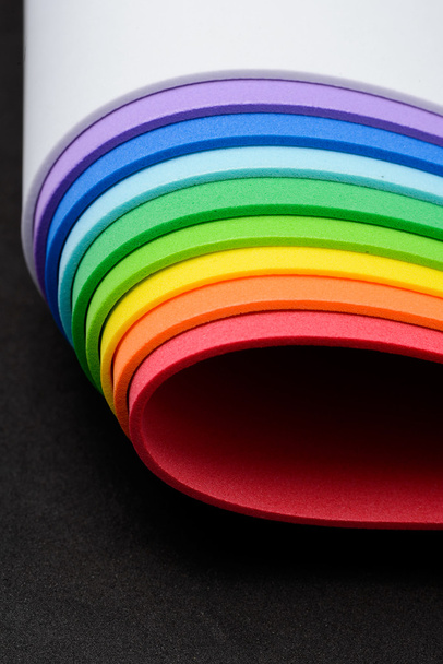 Iridescent colors of cellular rubber - Zdjęcie, obraz