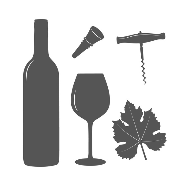 Wine icon set. - Zdjęcie, obraz