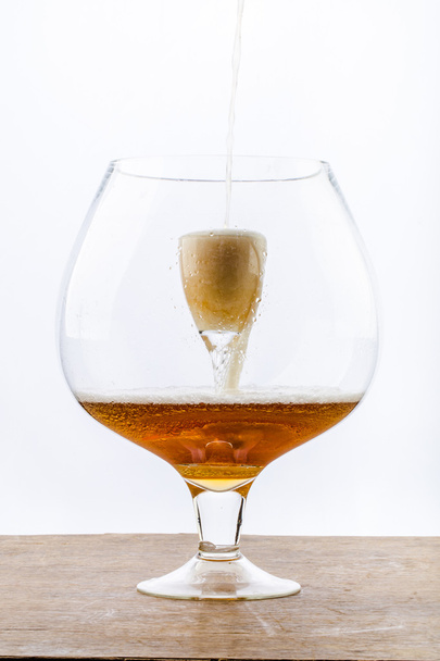 Beer  into a glass - Valokuva, kuva