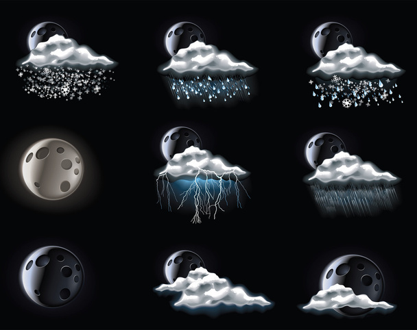 icônes de prévisions météorologiques vectorielles. Partie 3
 - Vecteur, image