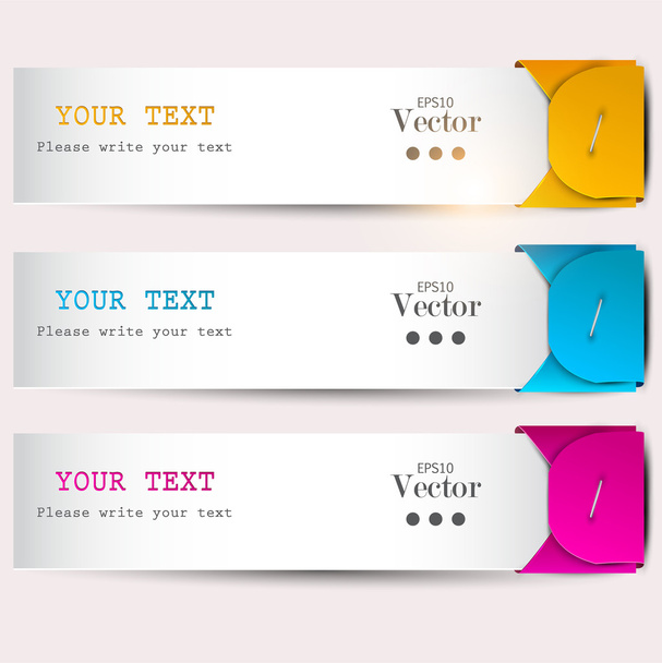 Colorful bookmarks with place for text - Vector, Image