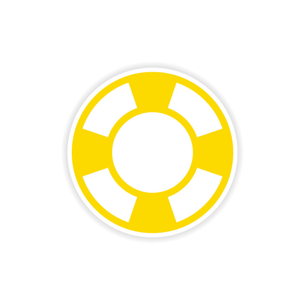 icon sticker realistic design on paper lifebuoys - Vector, Image