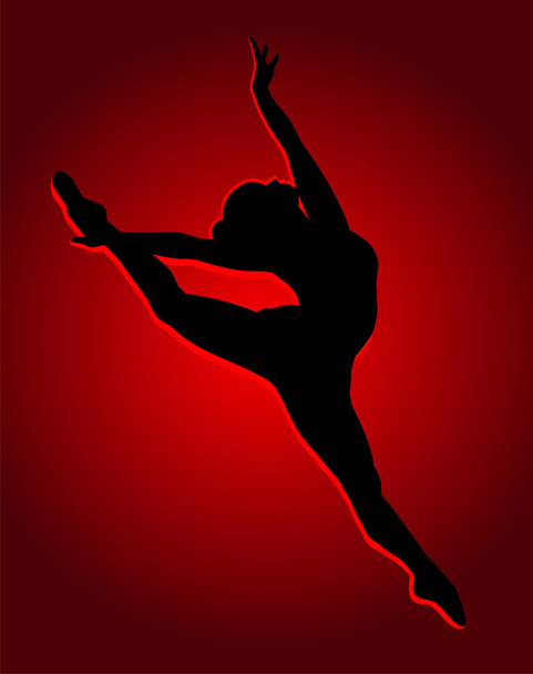 Chica bailarina flexible
. - Vector, imagen