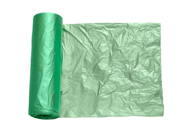 Πράσινες πλαστικές σακούλες σκουπιδιών  - Φωτογραφία, εικόνα