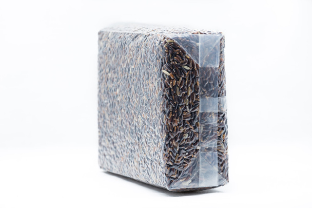Surowy ryż jaśminowy czarny zapakowane w vacuit - Zdjęcie, obraz