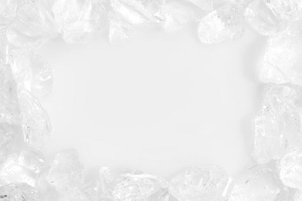 White ice crystal frame - Foto, Imagem