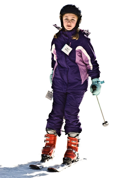 Niña esquiando
 - Foto, Imagen