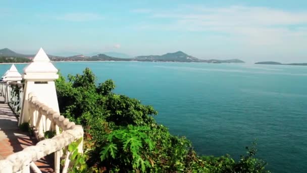 Tajlandia, Samui. Punkt widokowy, widok na plażę - Materiał filmowy, wideo