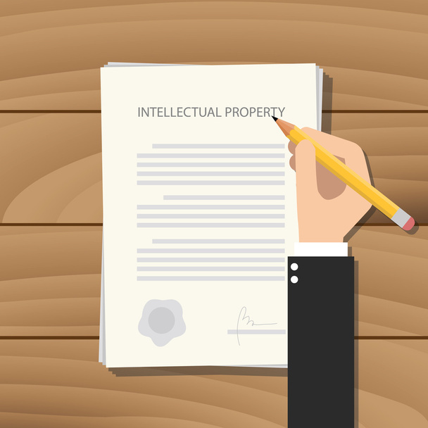 Patent intellectuele eigendom papier - Vector, afbeelding
